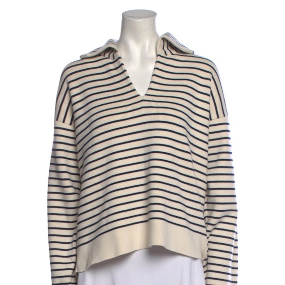 CELINE Paris 'MARIN' OPEN-COLLAR SWEATER IN COTTON - Picture 8 of 17